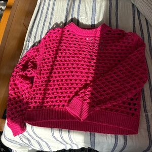 H&M Knit Hole Sweater, Pink, Small